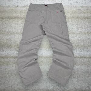 Vintage 90s Killik Carpenter Pants 34x34 Baggy Wide Leg Fit Tan Polyester Hiking